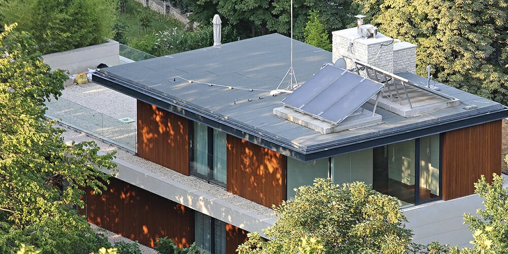 flat roof house 2 storey